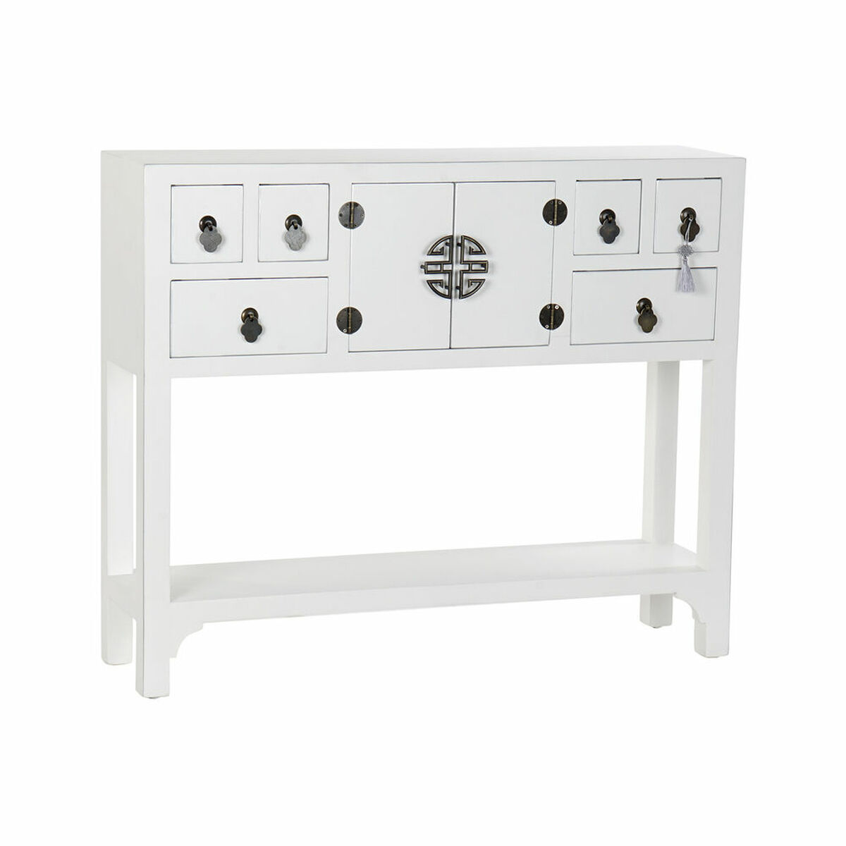 Mottagare DKD Home Decor Vit Silvrig 95 x 24 x 79 cm