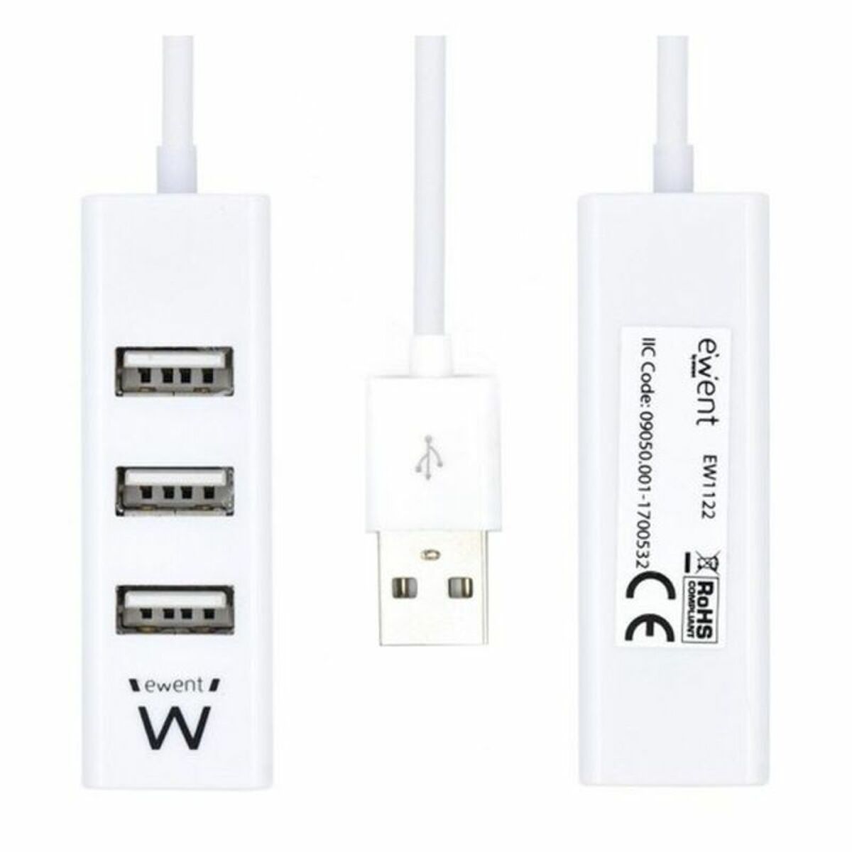 USB-HUB Ewent EW1122 Vit 3600 W - 3