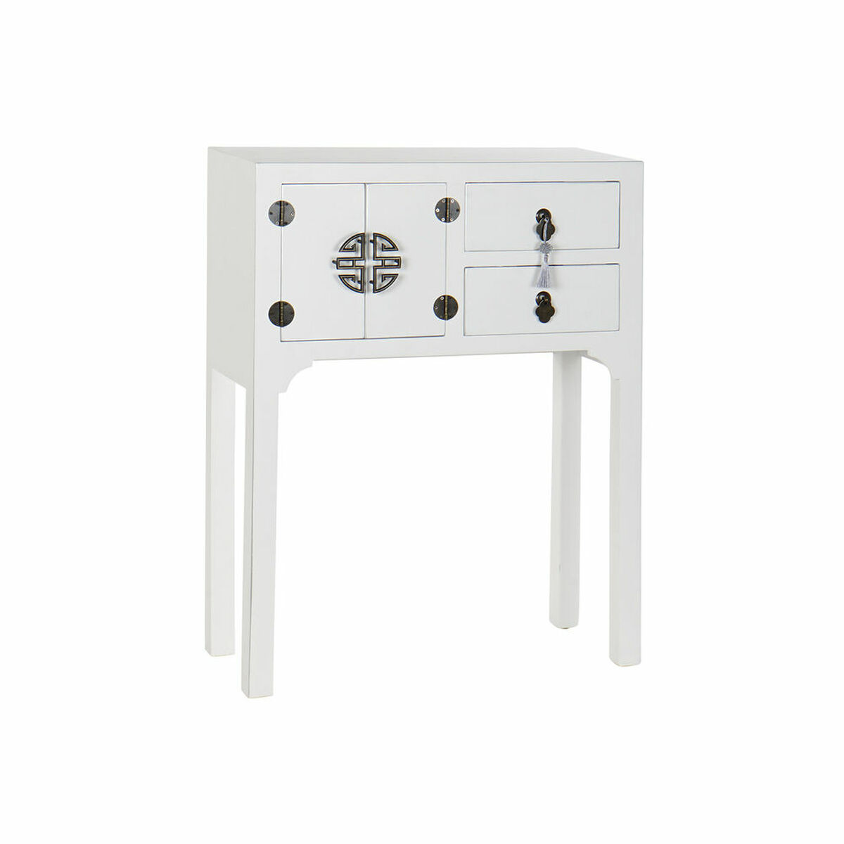 Mottagare DKD Home Decor Vit Silvrig 63 x 26 x 83 cm
