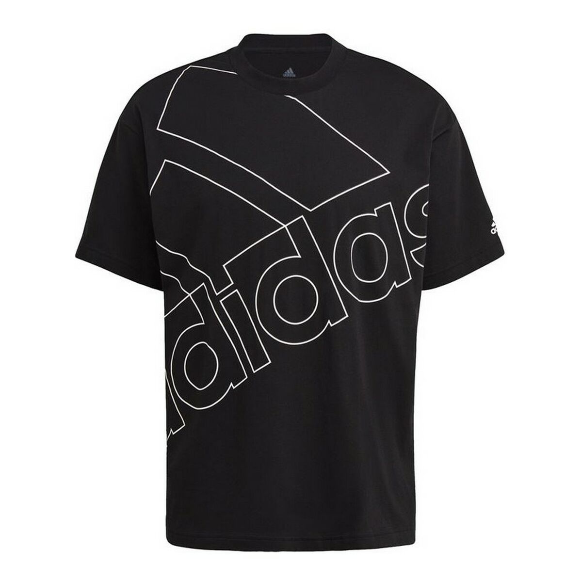T-shirt med kortärm Herr Adidas Giant Logo Svart - 9