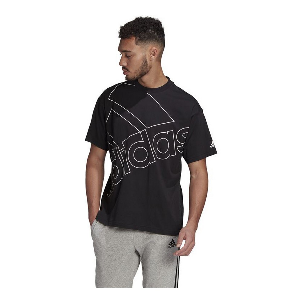T-shirt med kortärm Herr Adidas Giant Logo Svart - 6