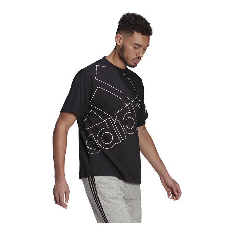 T-shirt med kortärm Herr Adidas Giant Logo Svart - 5