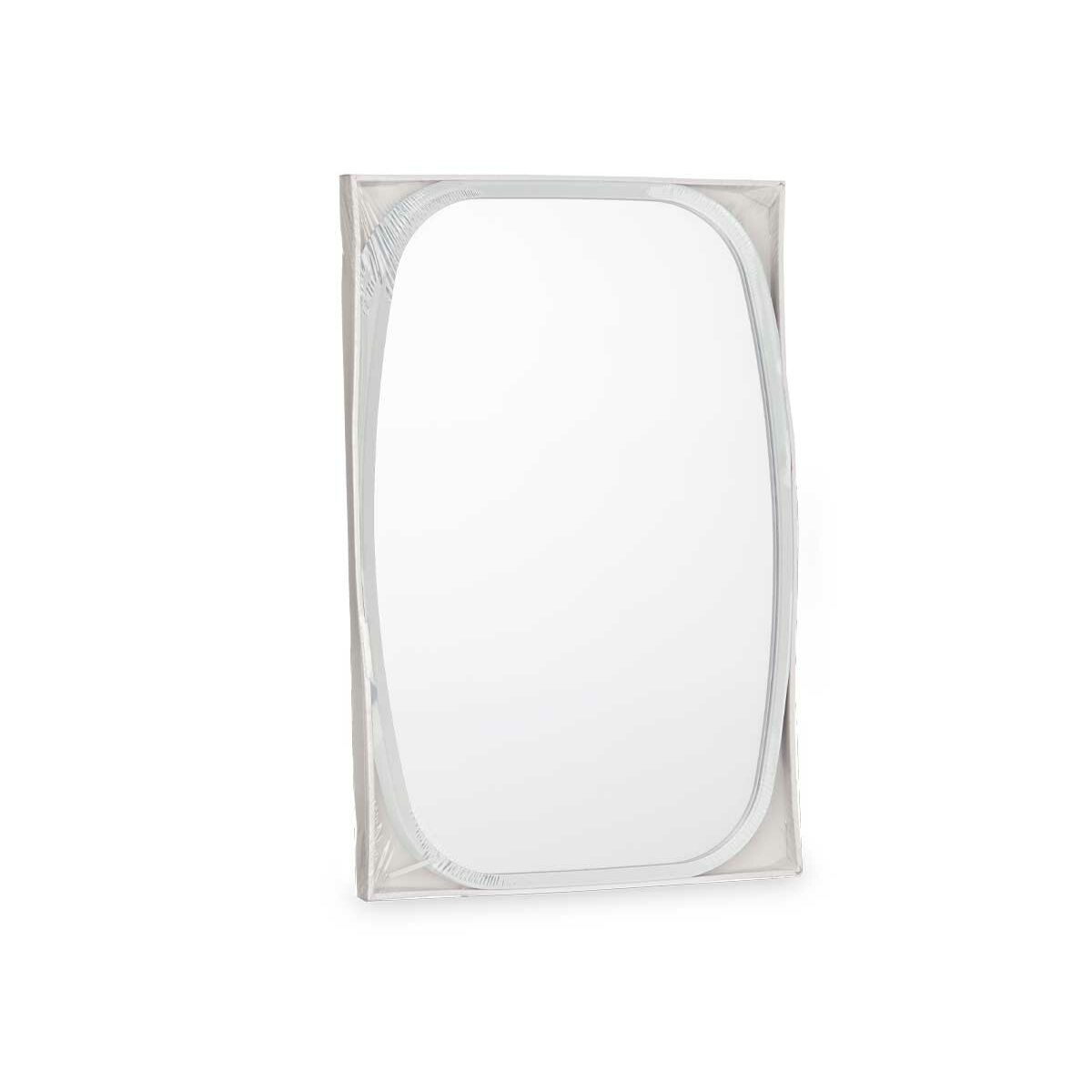 Väggspegel Vit Svart Glas Konstläder 43 x 65 x 3 cm (4 antal) - 4