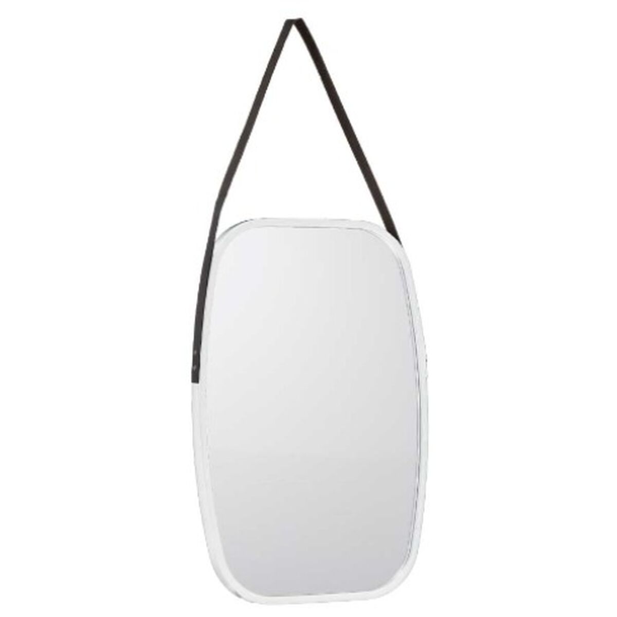 Väggspegel Vit Svart Glas Konstläder 43 x 65 x 3 cm (4 antal) - 2