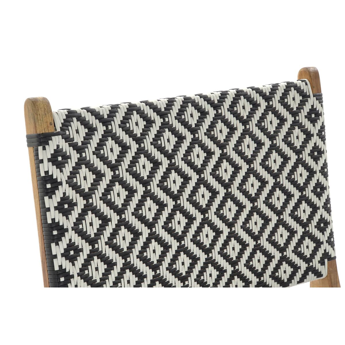 Kerti szék DKD Home Decor Vit Svart Naturell PVC Teak 65 x 80 x 68 cm - 7