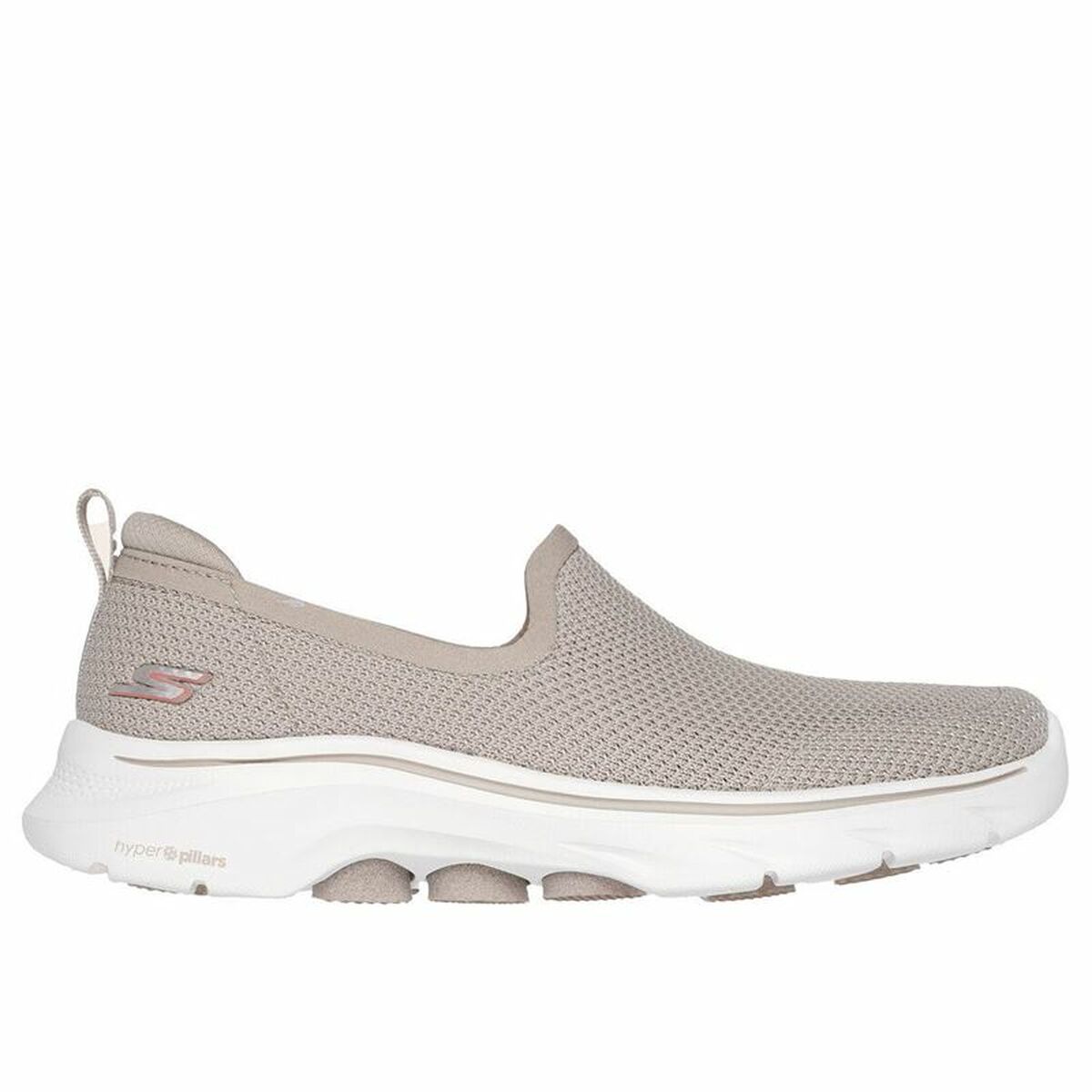 Gymnastiksko, Dam Skechers Go Walk 7 Ljusbrun