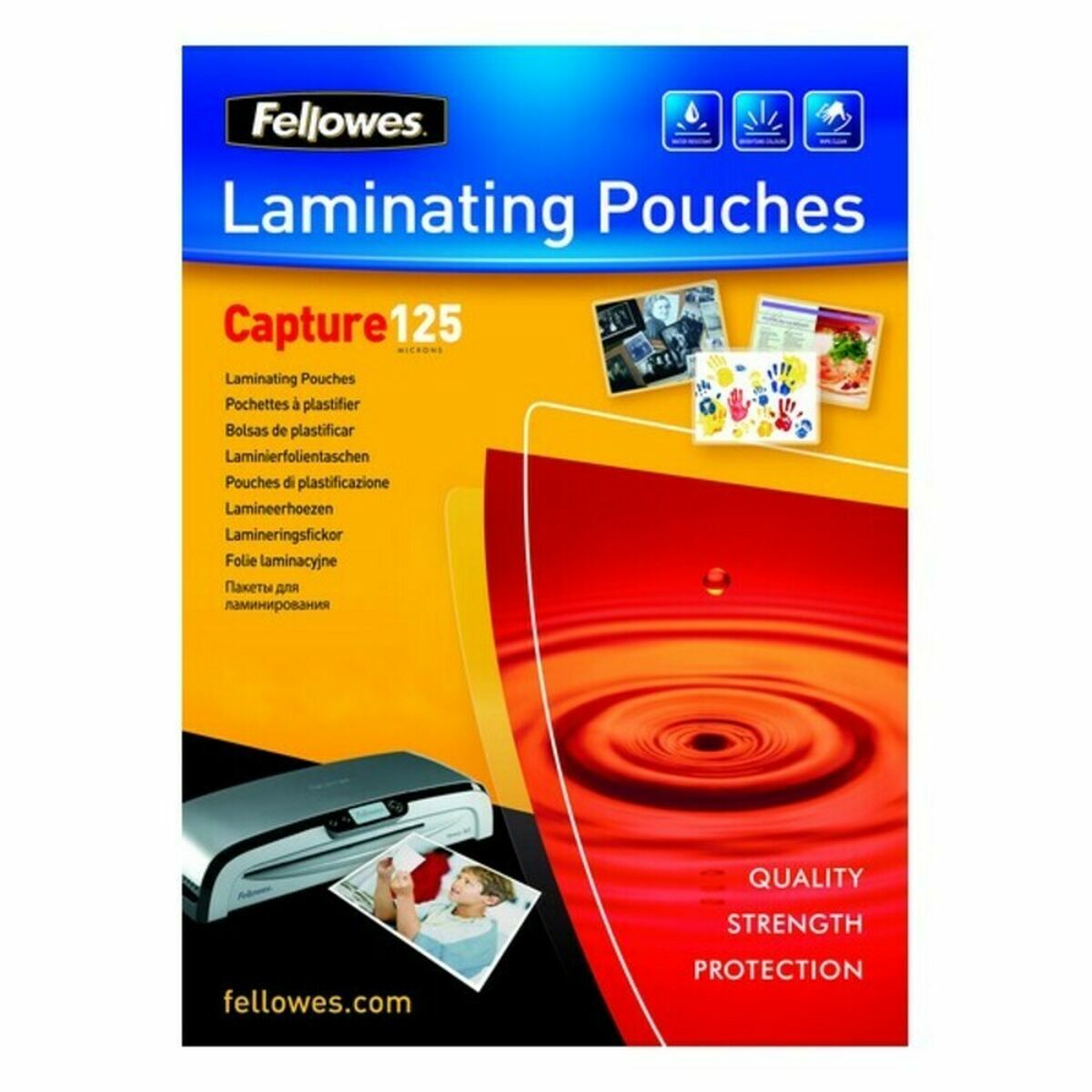 Laminerande ärmar Fellowes 5307407 Transparent Laminat (100 antal) (100 pcs) - 3
