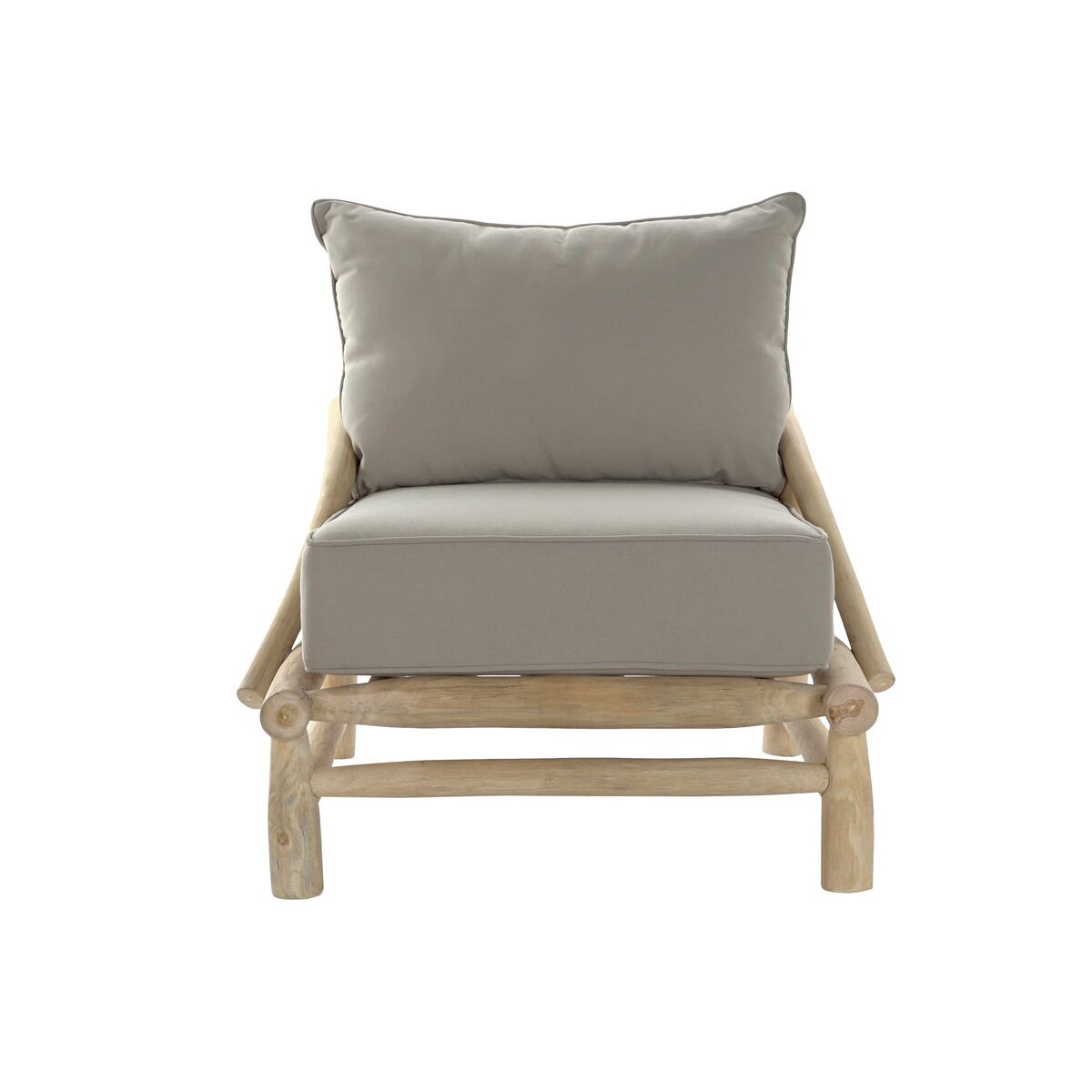 Trädgårdssoffa DKD Home Decor Naturell Ljusgrå 82 x 80 x 73 cm - 3