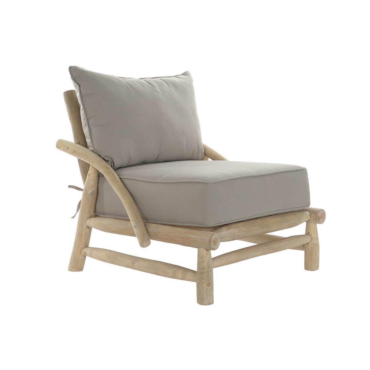 Trädgårdssoffa DKD Home Decor Naturell Ljusgrå 82 x 80 x 73 cm