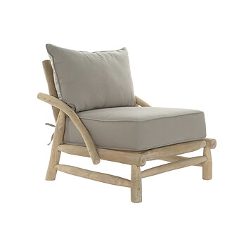 Trädgårdssoffa DKD Home Decor Naturell Ljusgrå 82 x 80 x 73 cm