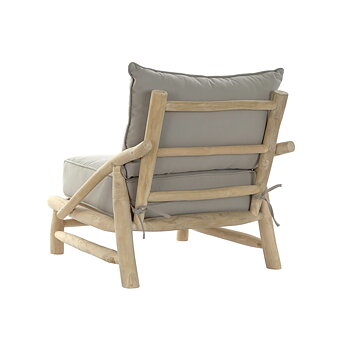 Trädgårdssoffa DKD Home Decor Naturell Ljusgrå 82 x 80 x 73 cm