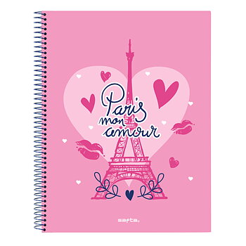 Anteckningsbok Safta Paris Rosa Marinblå A4 120 Blad