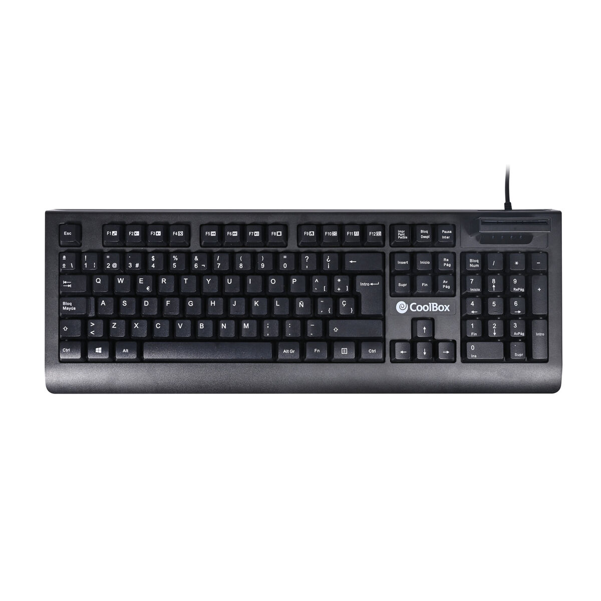 Tangentbord CoolBox COO-TEC04DNI Svart Qwerty Spanska