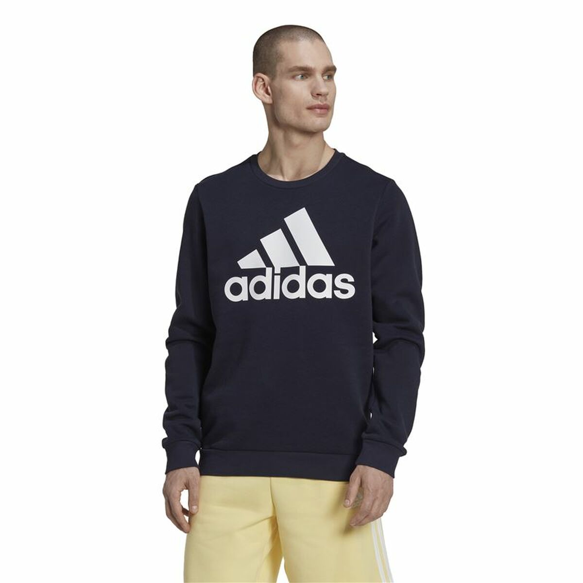 Tröja utan huva Herr Adidas Essentials Big Logo Marinblå Mörkblå - 8