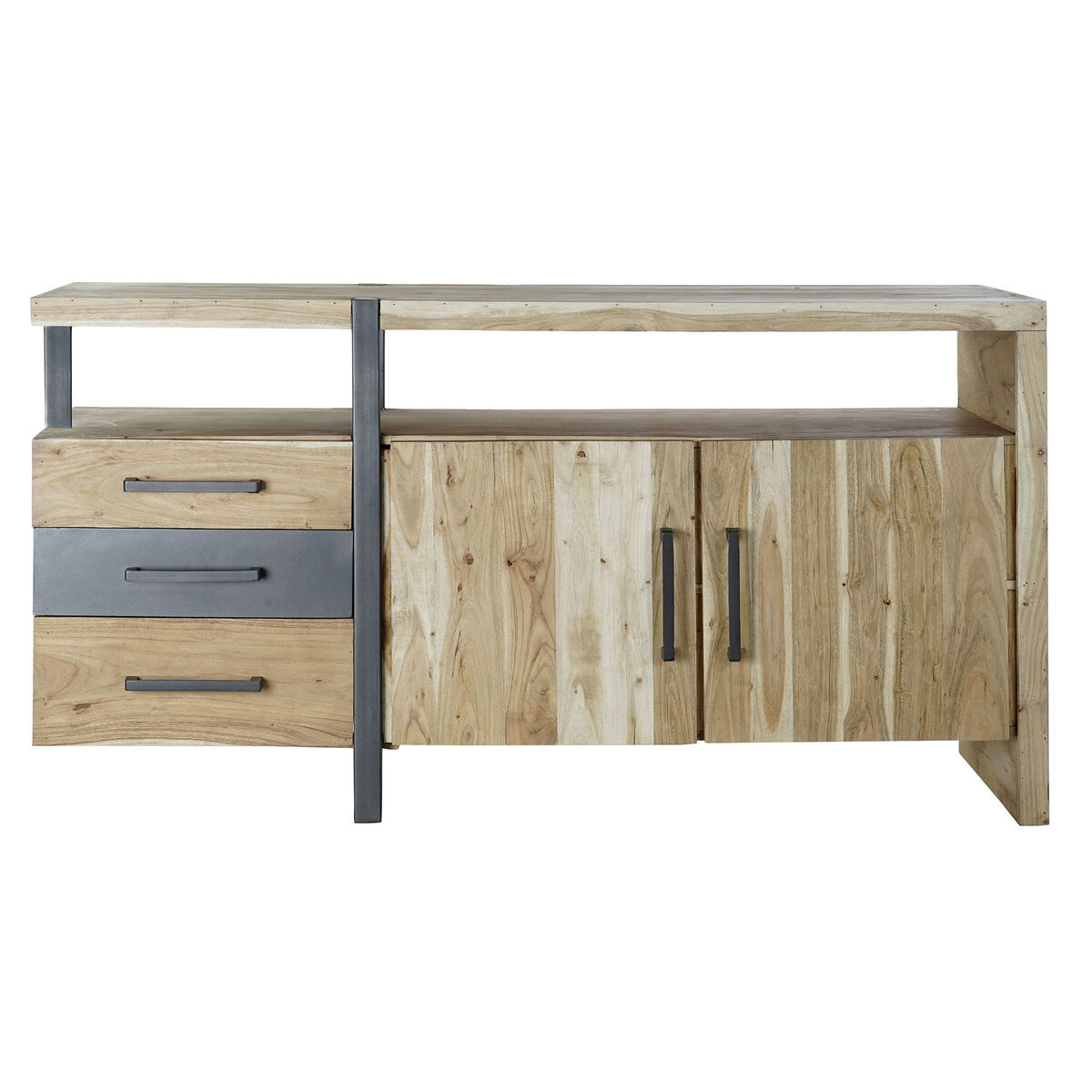 Skänk DKD Home Decor Metall Akaciaträ (170 x 54 x 90 cm) - 3
