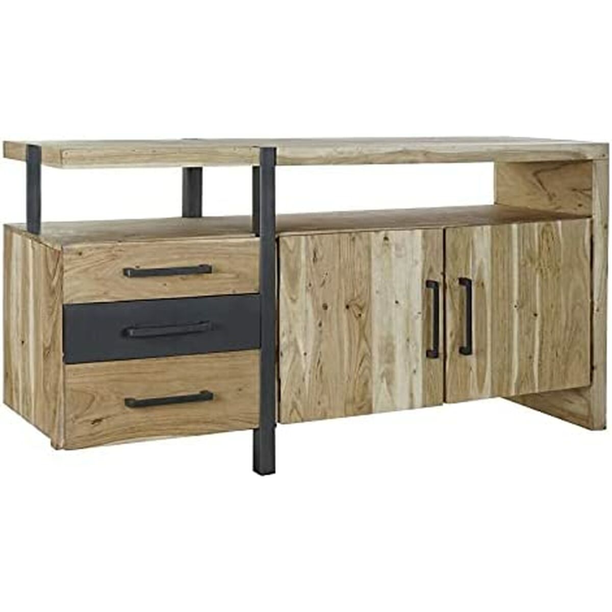 Skänk DKD Home Decor Metall Akaciaträ (170 x 54 x 90 cm) - 2