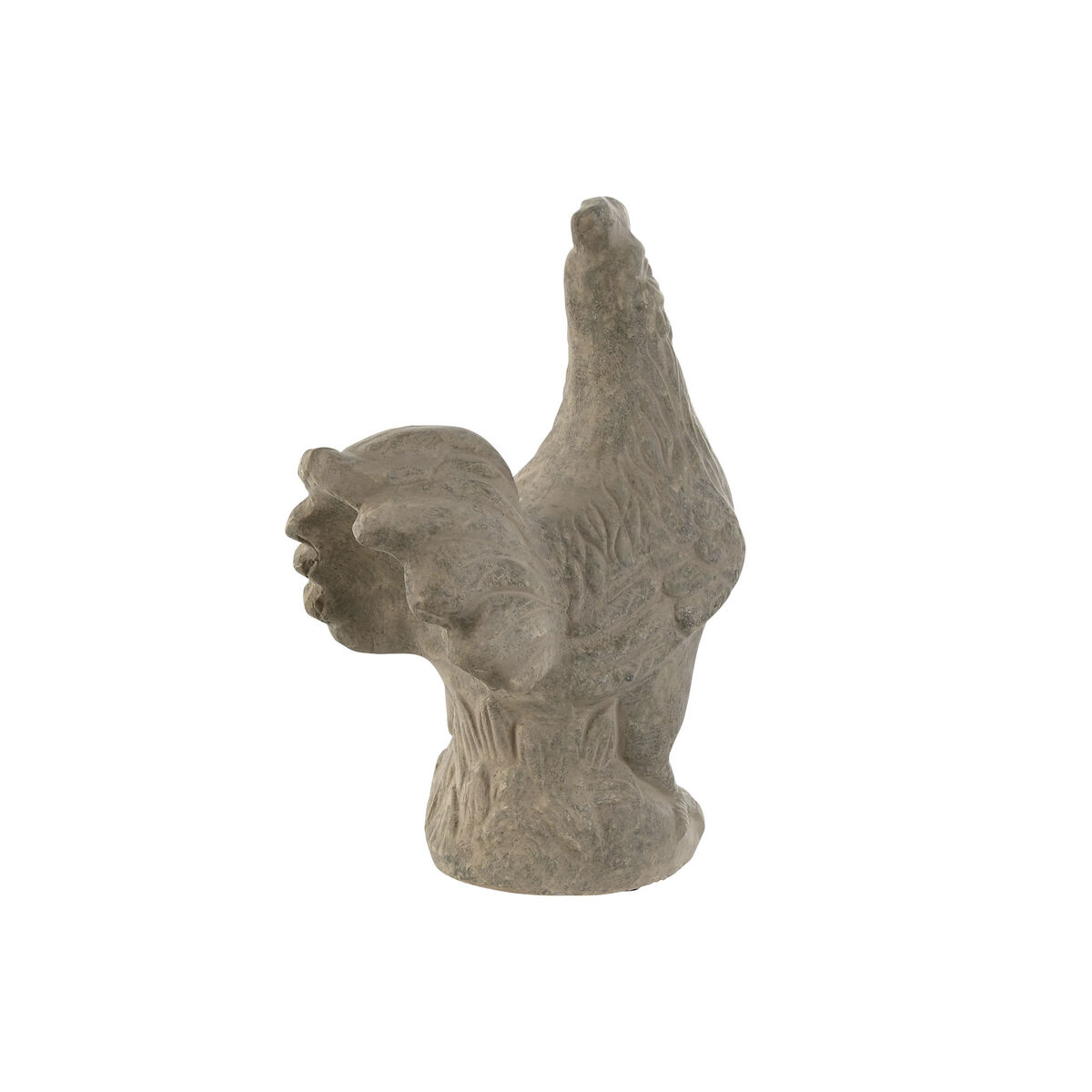 Prydnadsfigur Home ESPRIT Grå Höna Antikbehandlad 25 x 16 x 32 cm - 2