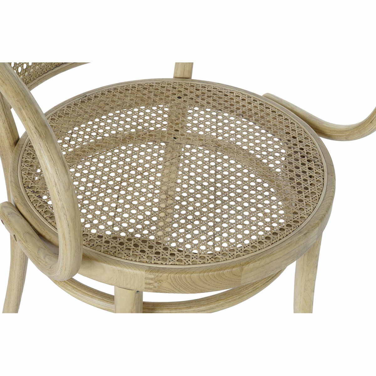 Matsalsstol DKD Home Decor Naturell Rattan Almträ 58 x 58 x 79,5 cm - 2