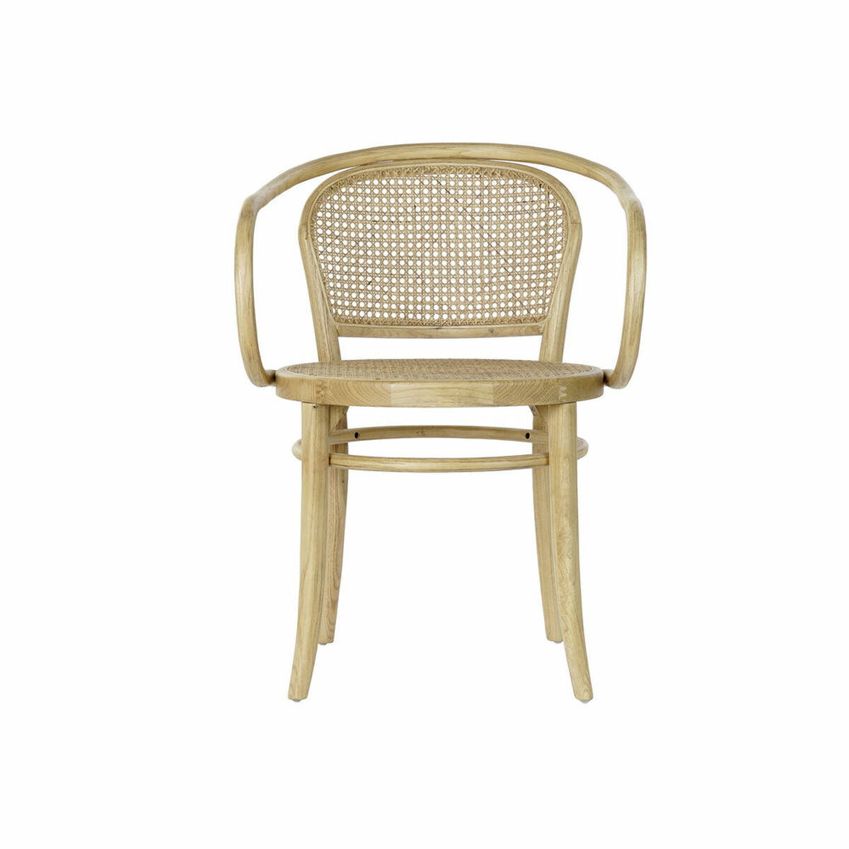 Matsalsstol DKD Home Decor Naturell Rattan Almträ 58 x 58 x 79,5 cm