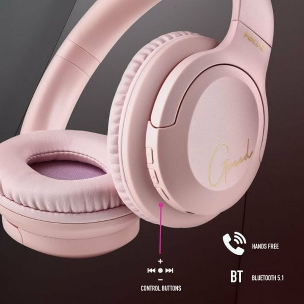 Bluetooth Hörlurar NGS ARTICA CHILL TEAL Rosa (1 antal) - 4