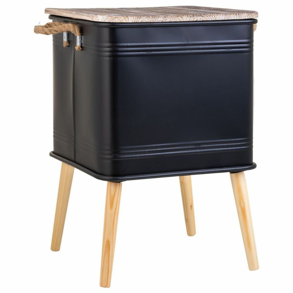 Nattduksbord Alexandra House Living Svart 41 x 41 x 61 cm - 5