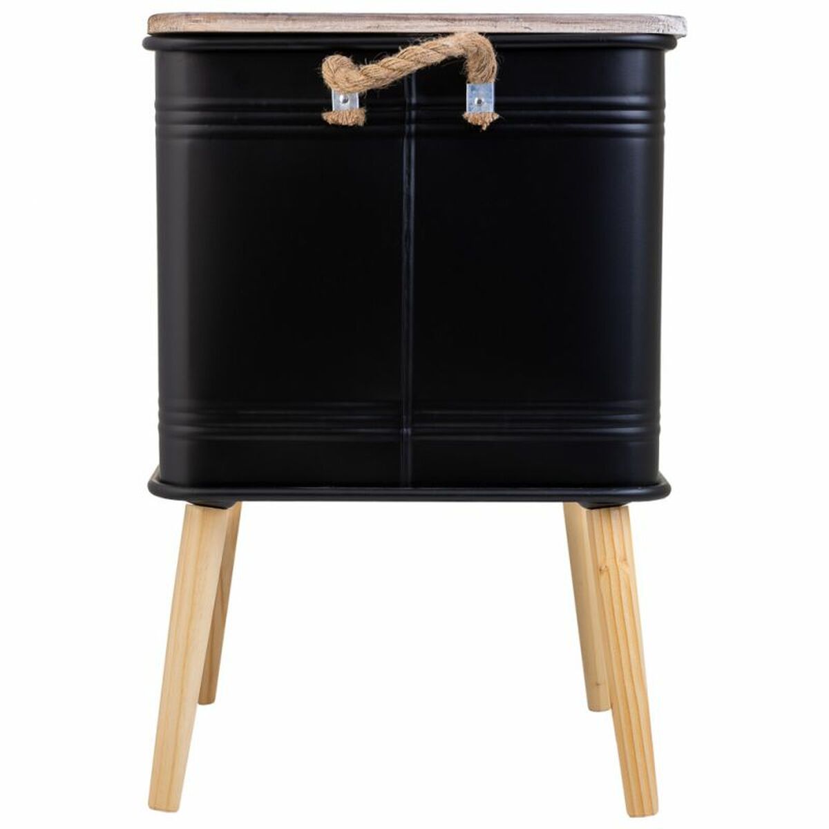 Nattduksbord Alexandra House Living Svart 41 x 41 x 61 cm - 7