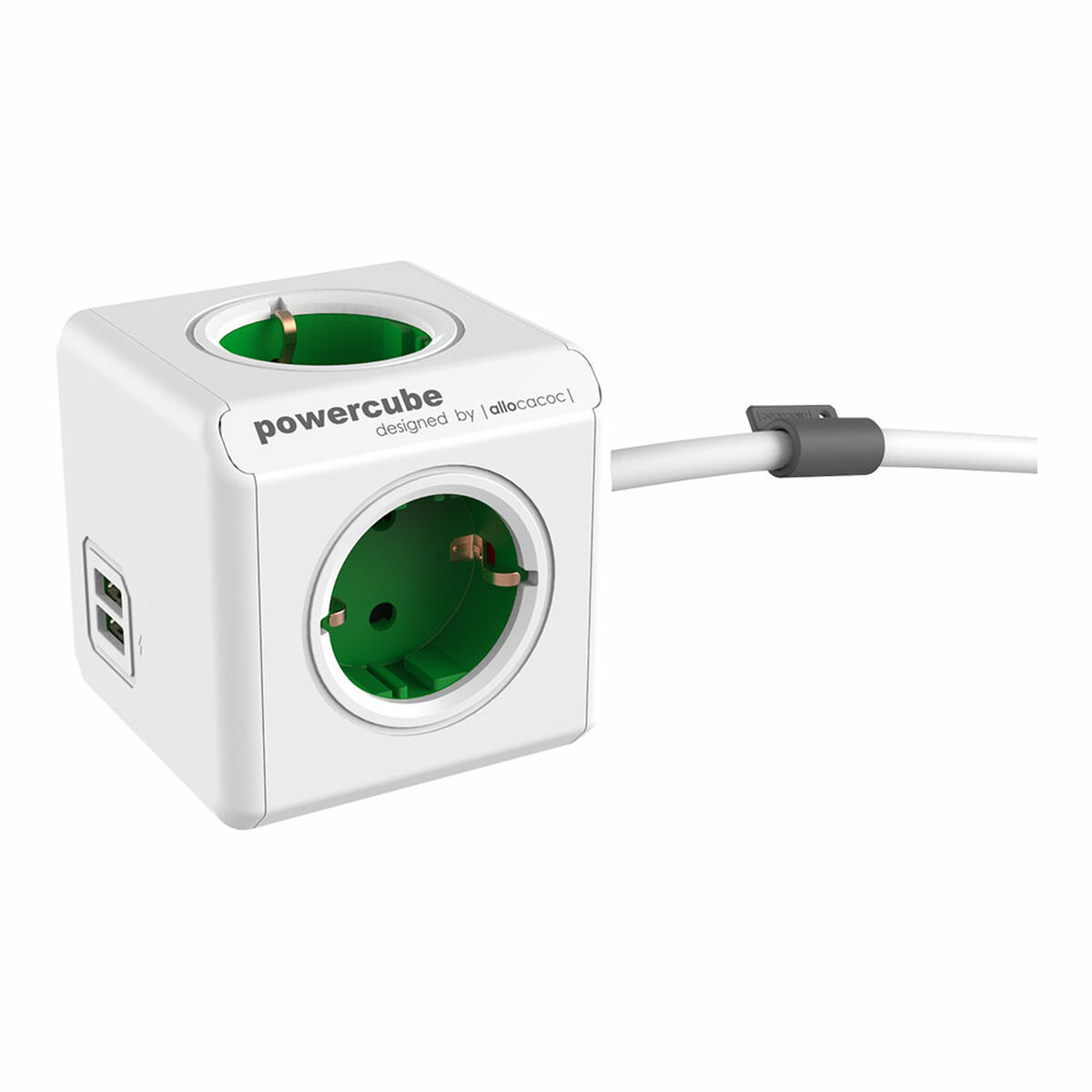 multipluggar i kubform Allocacoc Powercube Extended 1402 USB 250 V 16 A 1,5 m - 4