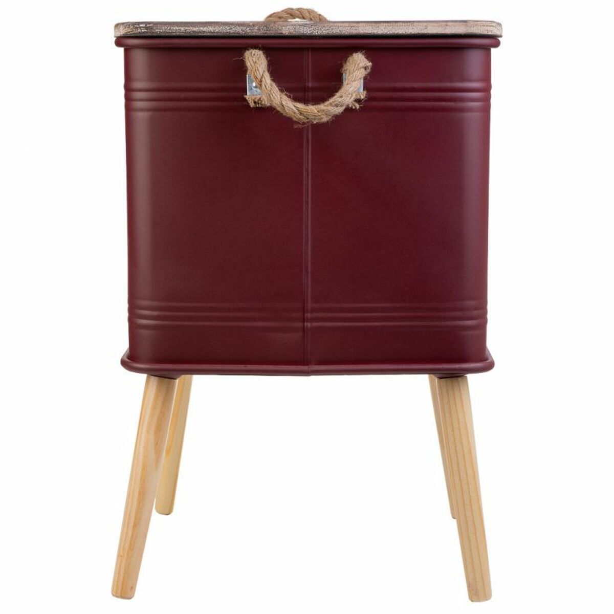 Nattduksbord Alexandra House Living Röd 41 x 41 x 61 cm - 7