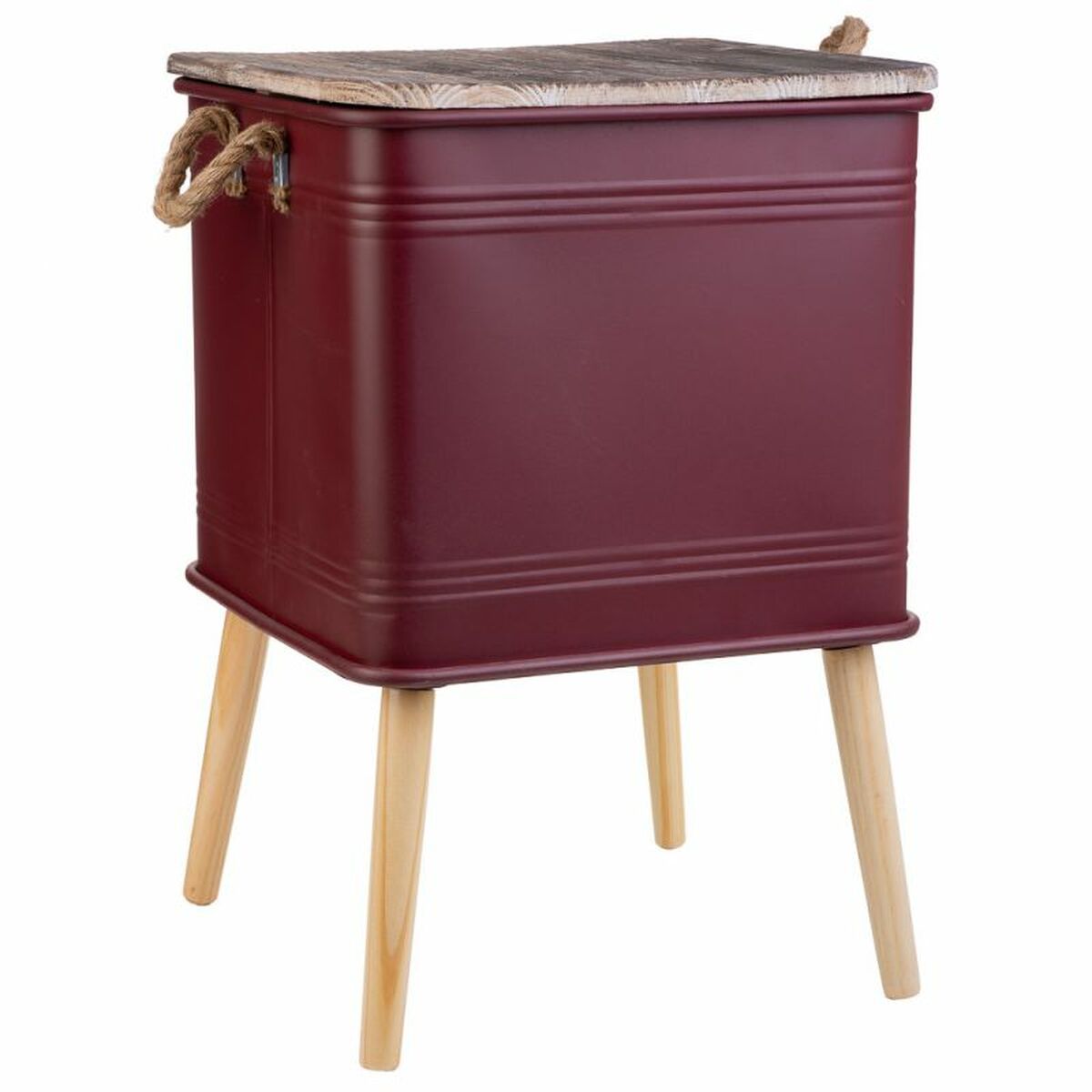Nattduksbord Alexandra House Living Röd 41 x 41 x 61 cm - 5