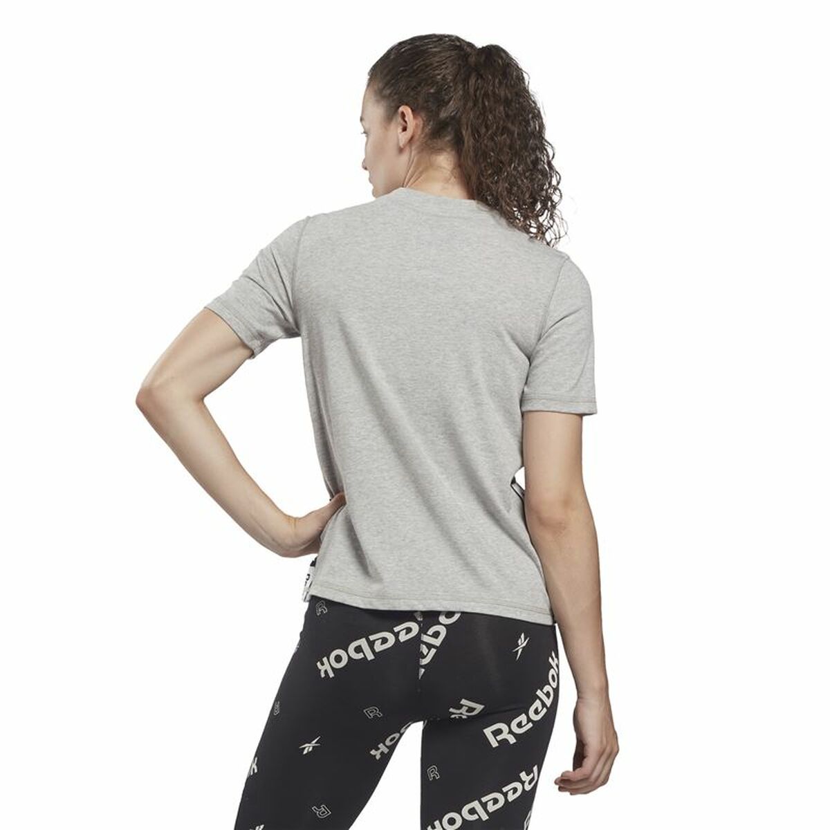 T-shirt med kortärm Dam Reebok Tape Pack Grå - 3