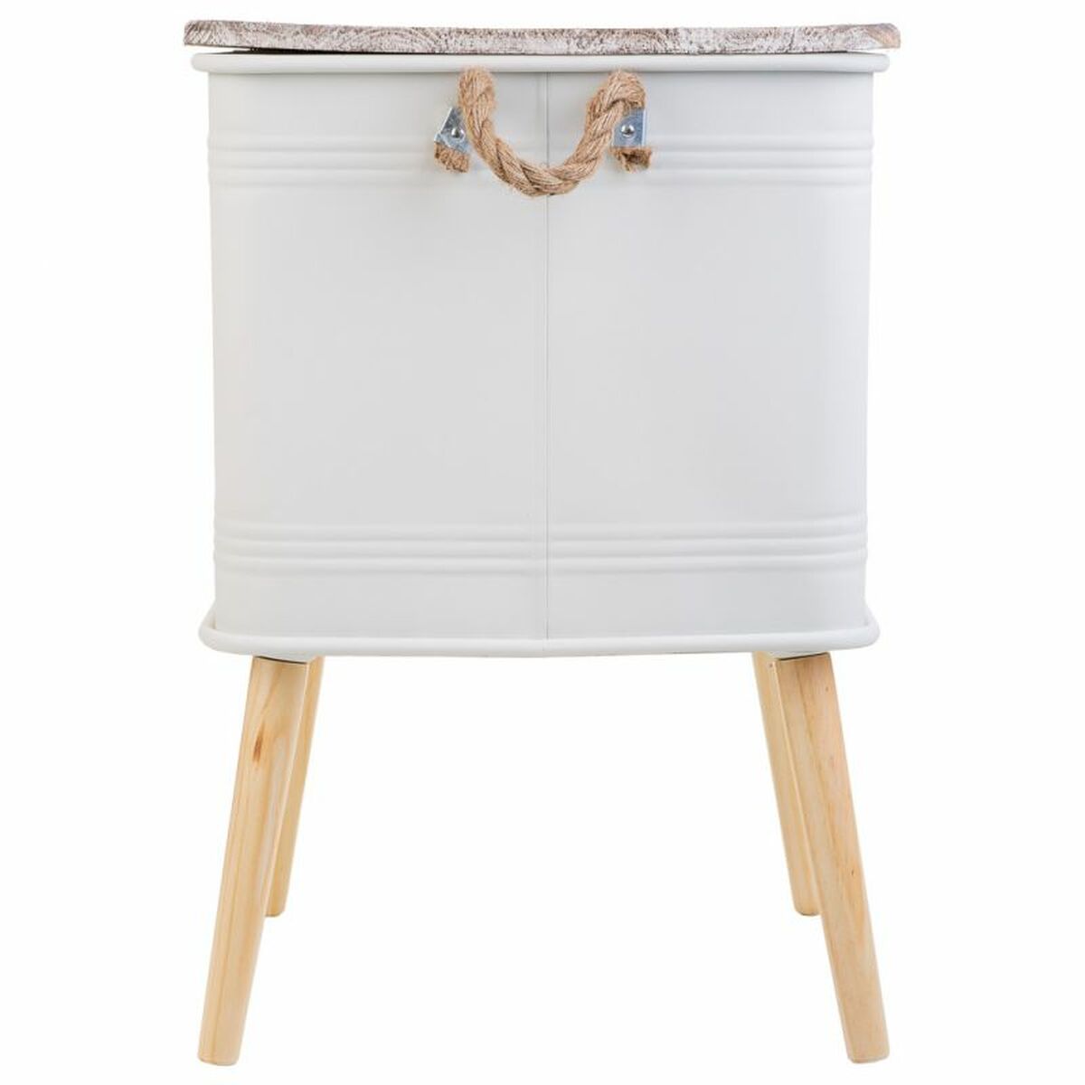 Nattduksbord Alexandra House Living Vit 41 x 41 x 61 cm - 7
