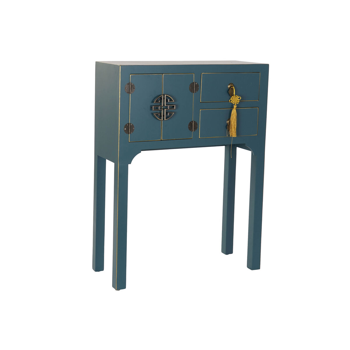Mottagare DKD Home Decor Blå Gyllene 63 x 26 x 83 cm