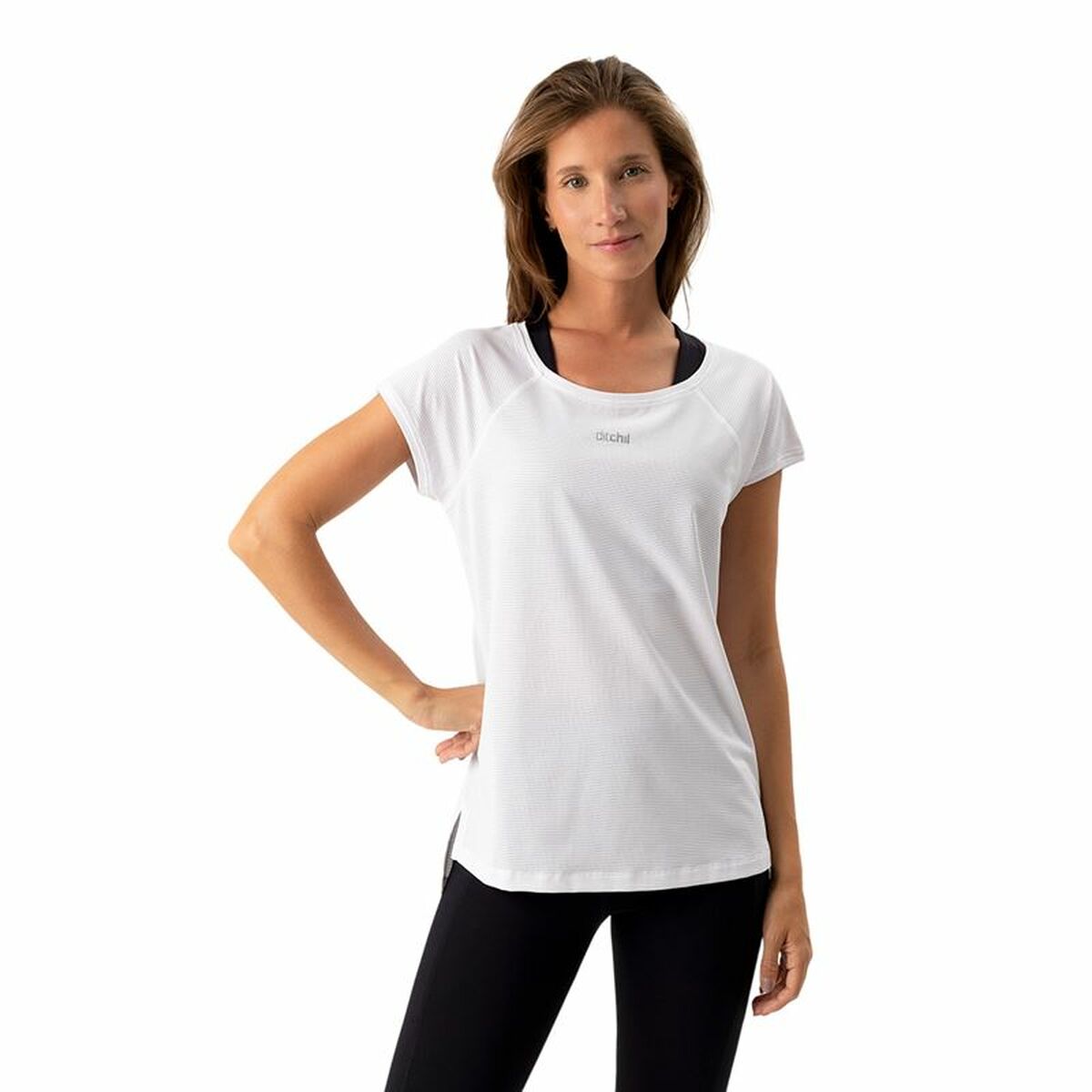 T-shirt med kortärm Dam Ditchil Ariana Vit