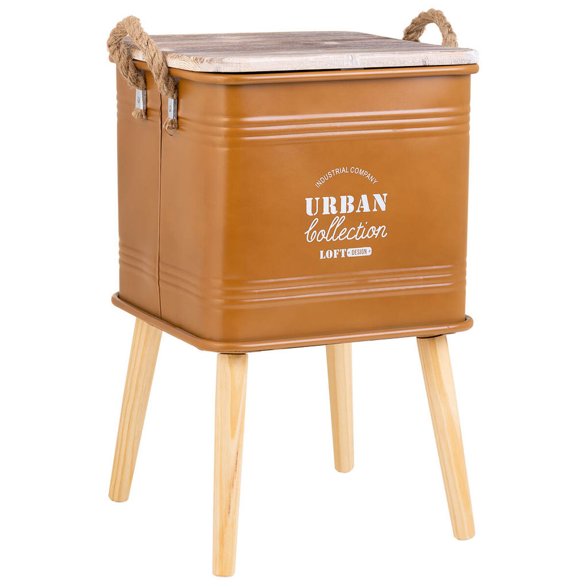 Nattduksbord Alexandra House Living Brun 34 x 34 x 55 cm