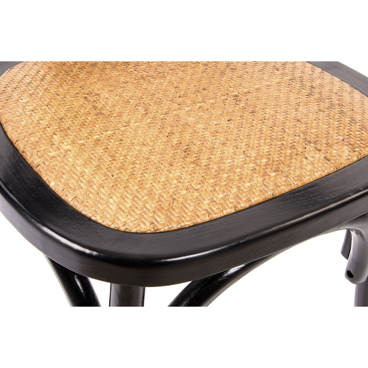Stol för golv DKD Home Decor Svart 59 x 46 x 78 cm - 3