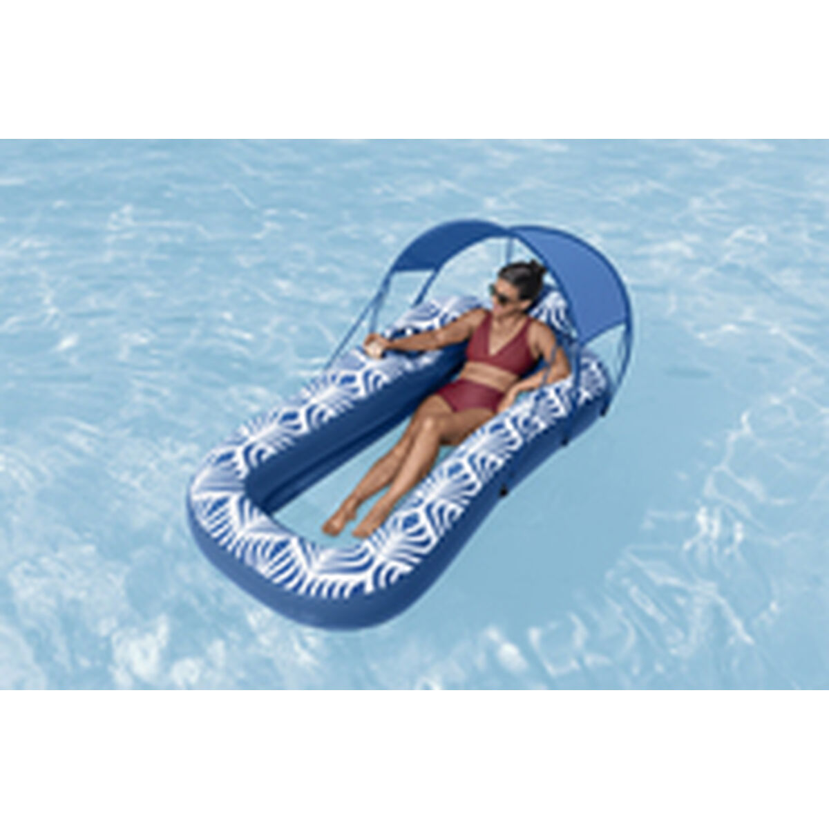 Bestway Luftmadrass med Parasoll Comfort Plush 198x112 cm Strand och Pool 43732 - 7