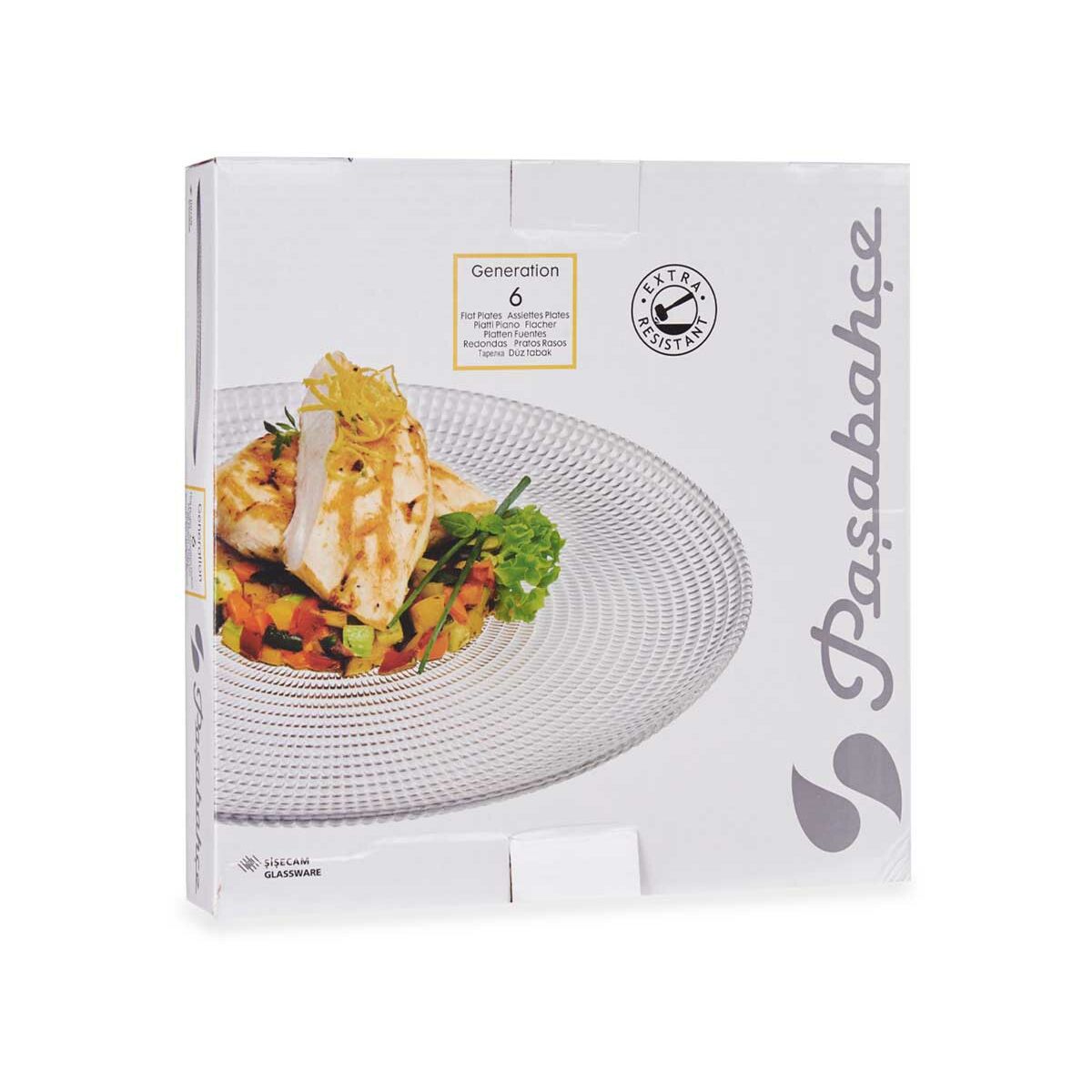 Tallriksset Pasabahce Generation Transparent Glas Ø 27 cm 27,5 x 5 x 28,5 cm (4 antal) - 5