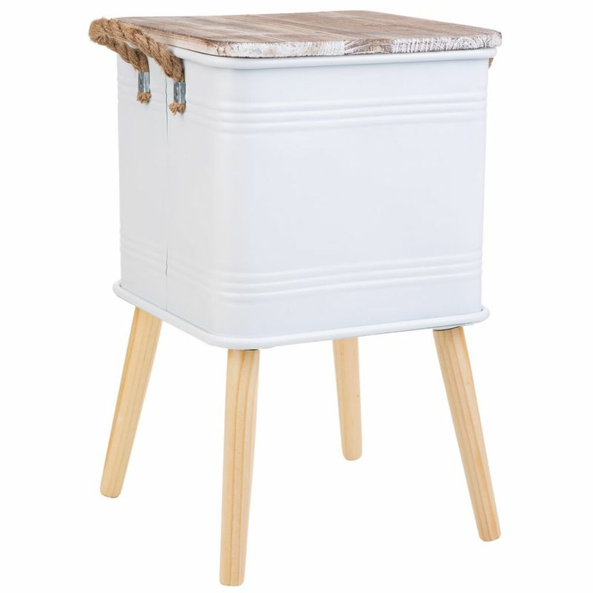 Nattduksbord Alexandra House Living Grå 34 x 34 x 55 cm - 5
