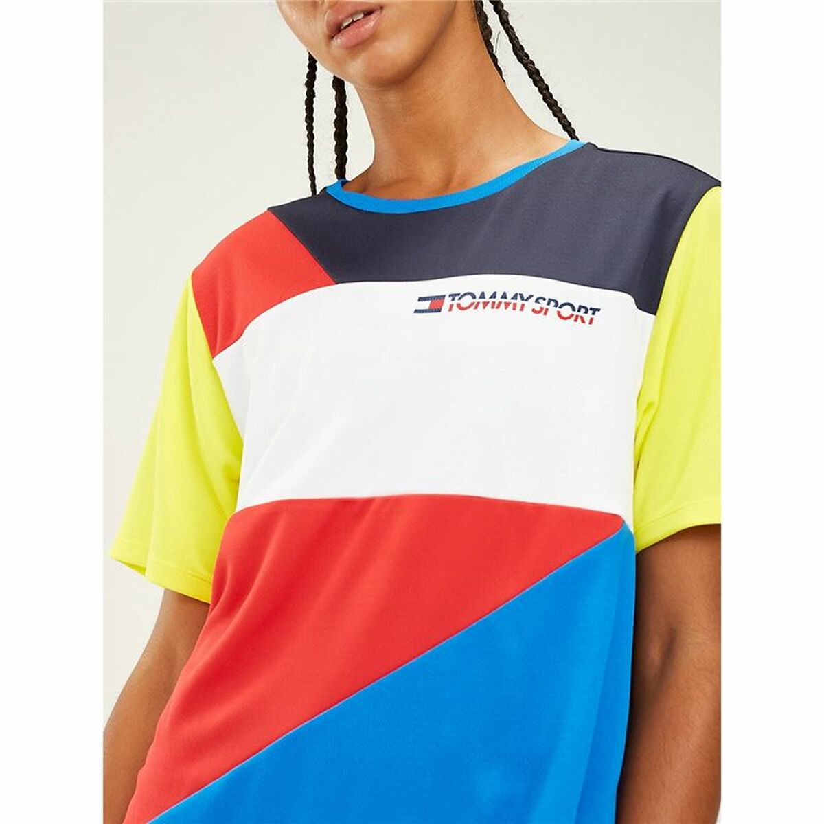 T-shirt med kortärm Dam Tommy Hilfiger Colour-Blocked Blå - 5