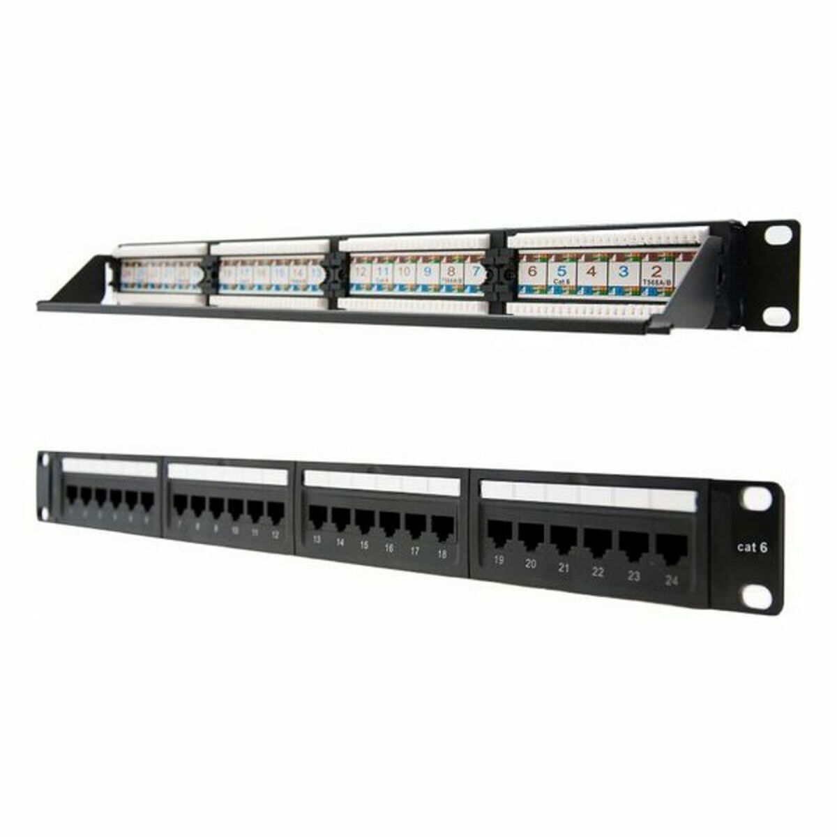 Patchpanel 24 UTP Portar Kategori 6 NANOCABLE 10.21.3124 19" RJ45 Svart - 2