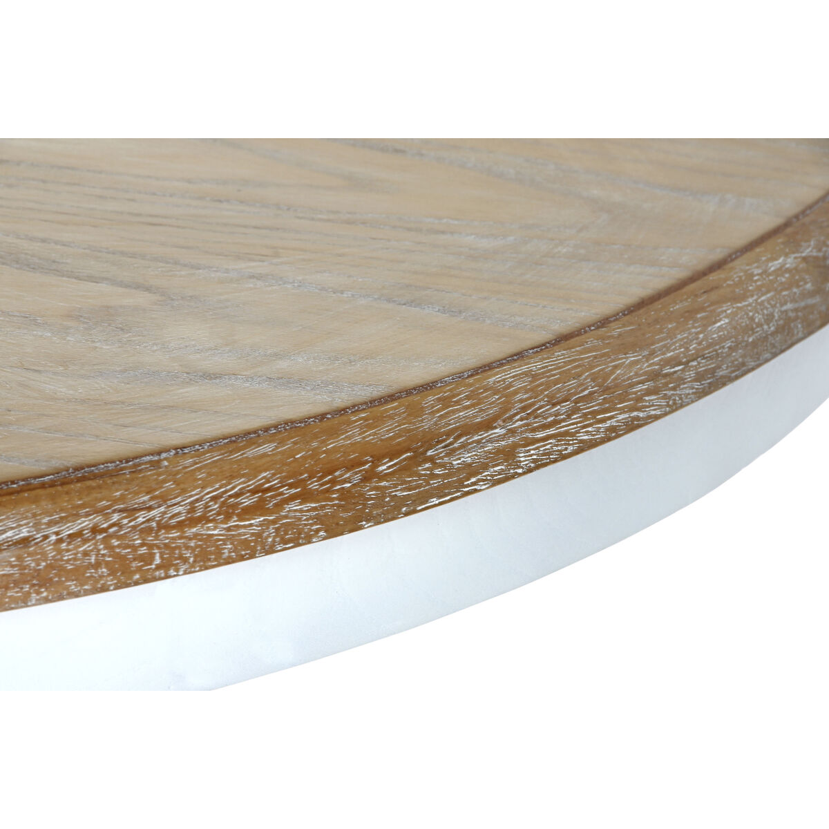 Matsalsbord Home ESPRIT Vit Naturell Almträ 120 x 120 x 76 cm - 2