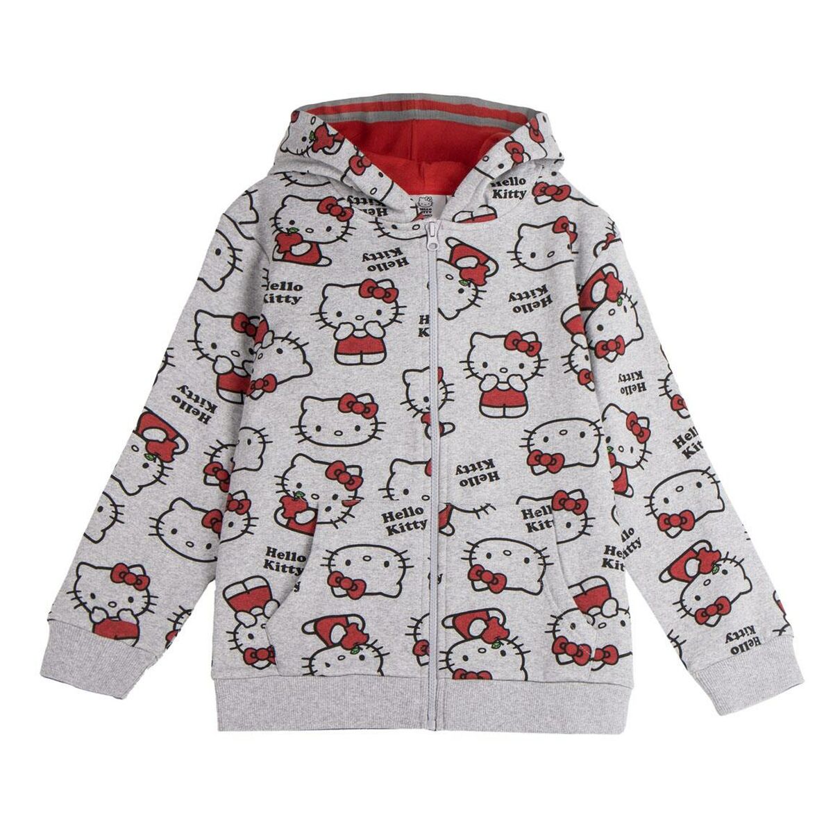 Luvtröja, Flickor Hello Kitty Grå