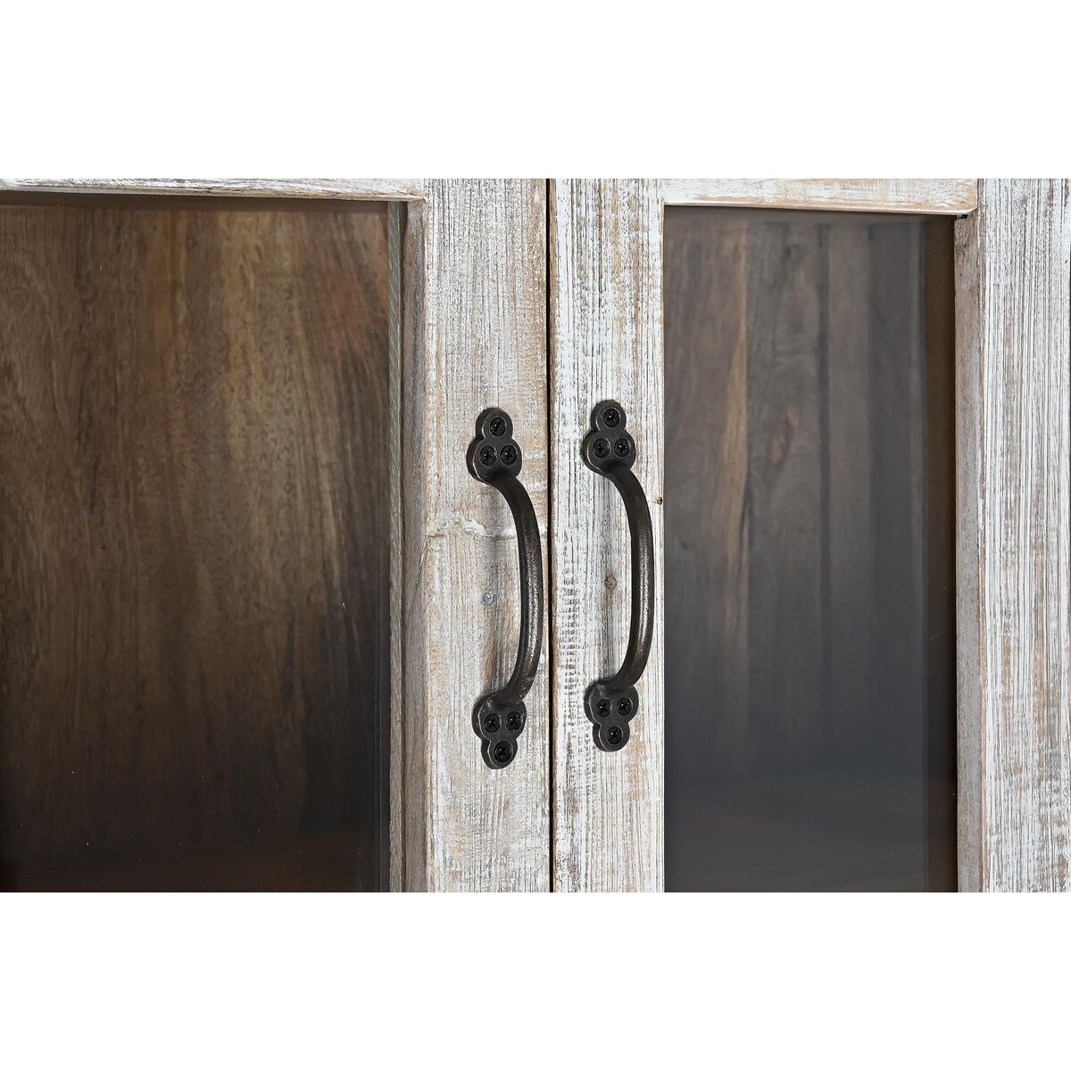 Visningsställ DKD Home Decor 110 x 45 x 200 cm Glas Aluminium Mangoträ - 7