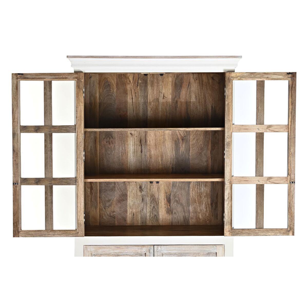 Visningsställ DKD Home Decor 110 x 45 x 200 cm Glas Aluminium Mangoträ - 6
