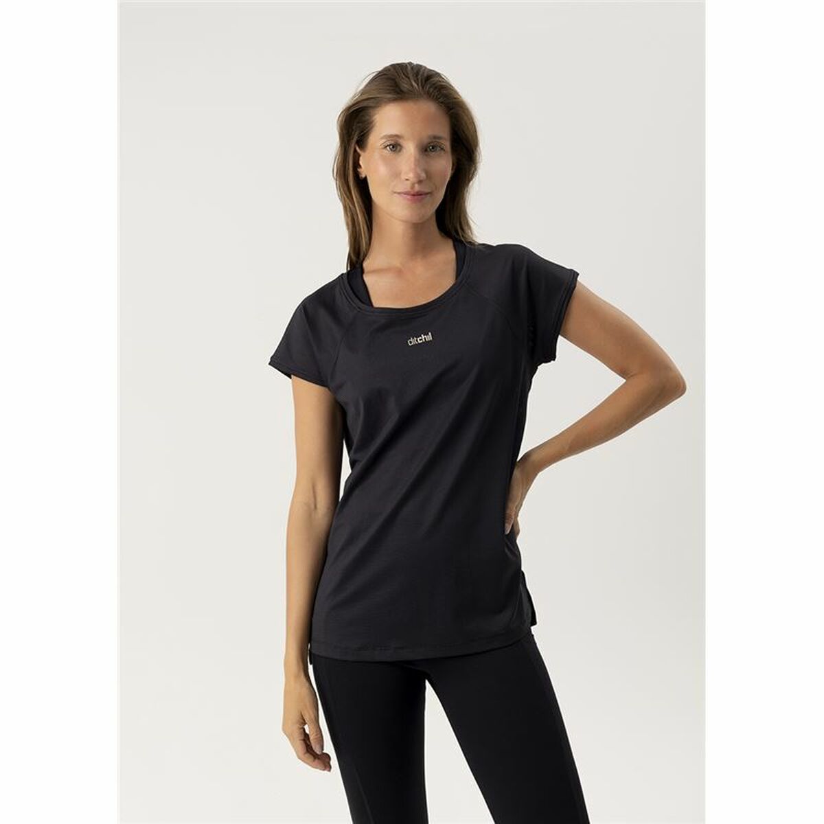 T-shirt med kortärm Dam Ditchil Ditchill T-Shirt Ariana Svart - 2
