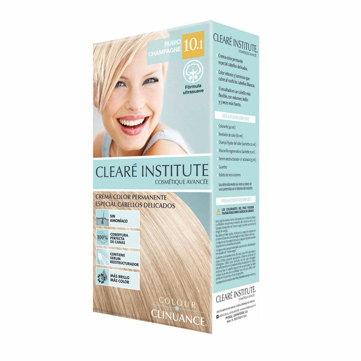 Permanent hårfäg - creme Clearé Institute Colour Clinuance Nº 10.1-rubio champagne