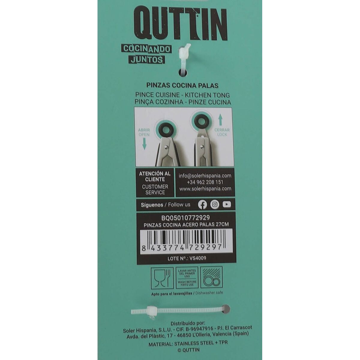 Kniptänger Quttin Stål 27 x 3,5 x 5,5 cm (18 antal) - 7