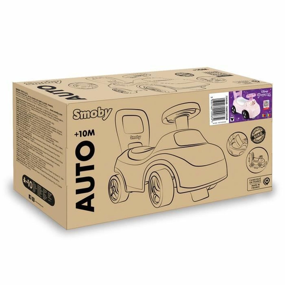 Trehjuling Smoby Disney Princess 2 i 1 - 6