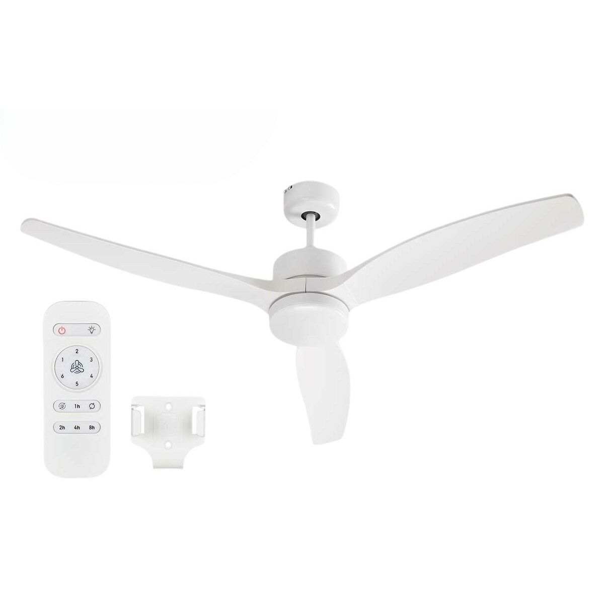 Takfläkt med belysning Argon Vit 40 W Ø 132 cm