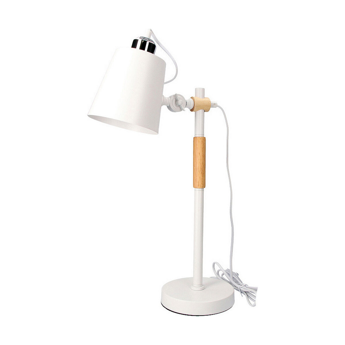 Flexo/skrivbordslampa EDM 32115 Vit Trä Metall 60 W E27 Ø 15 x 54 cm Vintage - 2